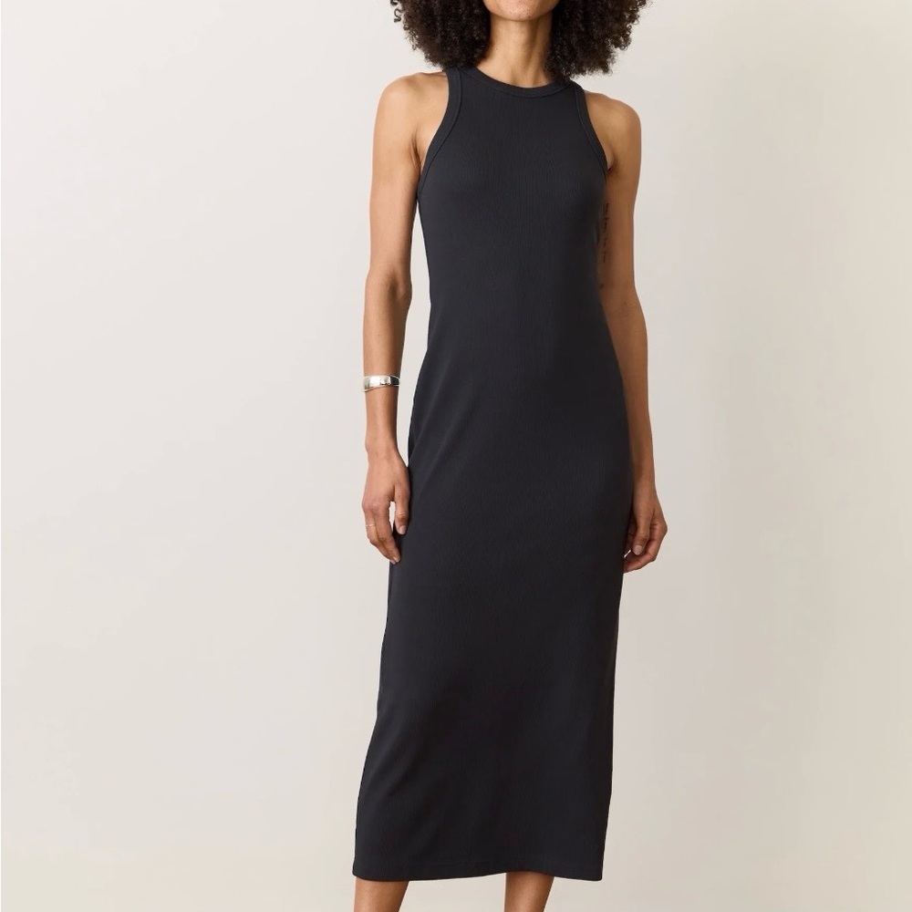 Marine Layer Black Ribbed Maxi Dress - size L